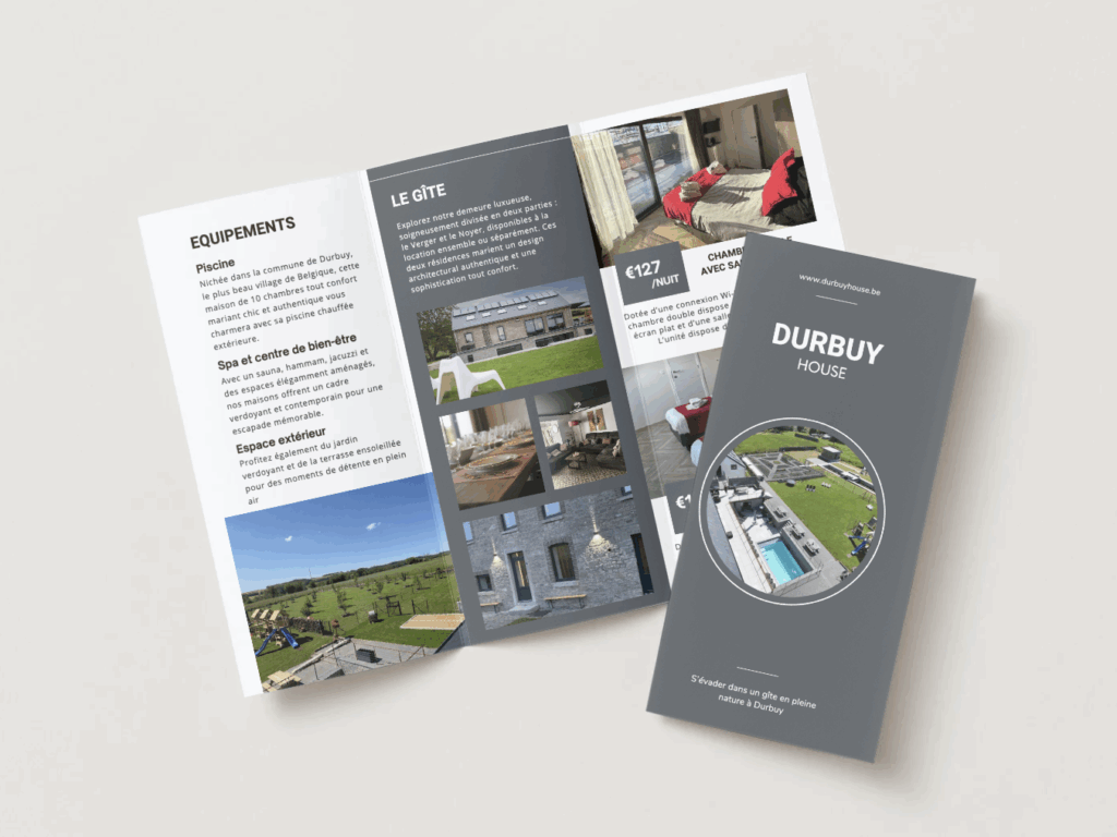 Impression flyer carte de visite menu triptyque