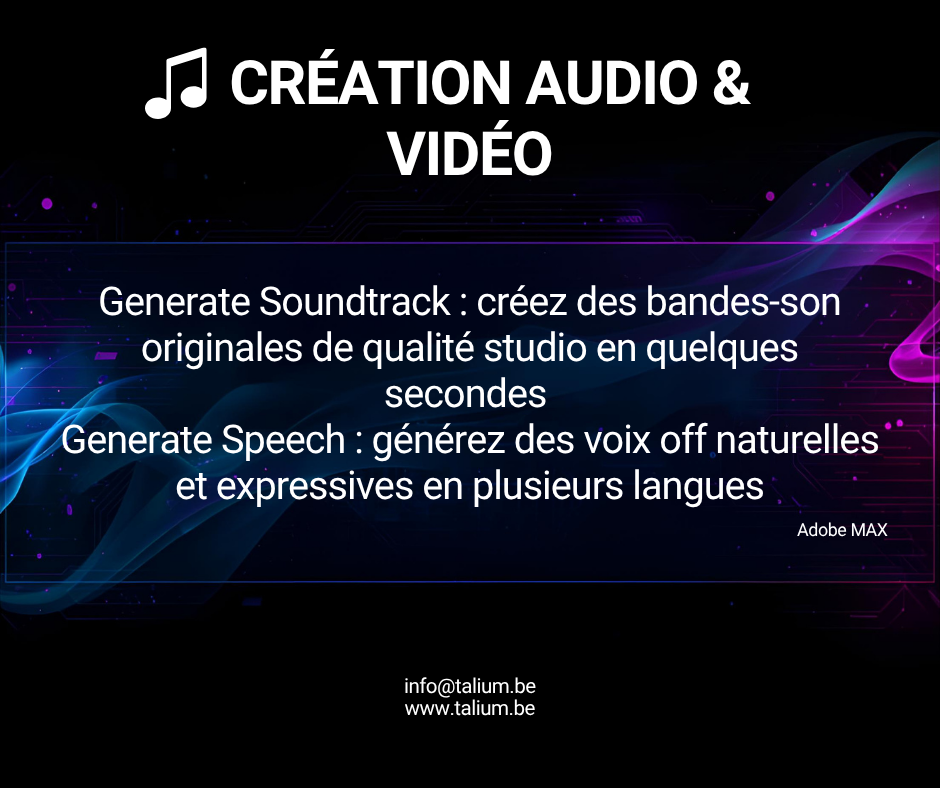Adobe Max 2025 création audio vidéo