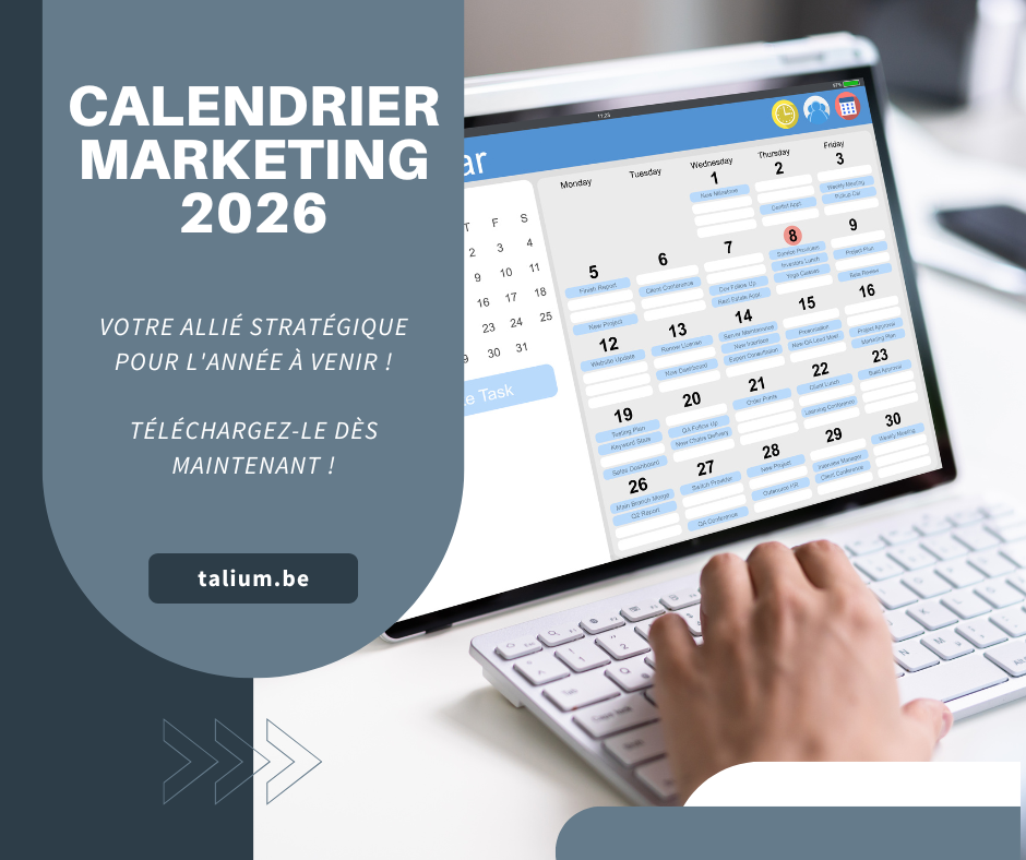 Calendrier éditorial 2026 - marketing digital