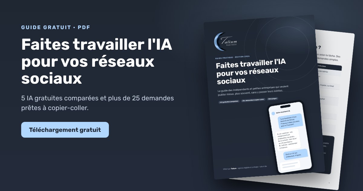 Guide gratuit Talium : utiliser l'IA pour les réseaux sociaux
