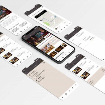Maquette sur mobile d'un site web