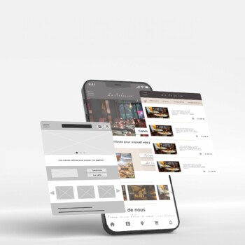 Maquette UI Site sur mobile - Marketing Digital